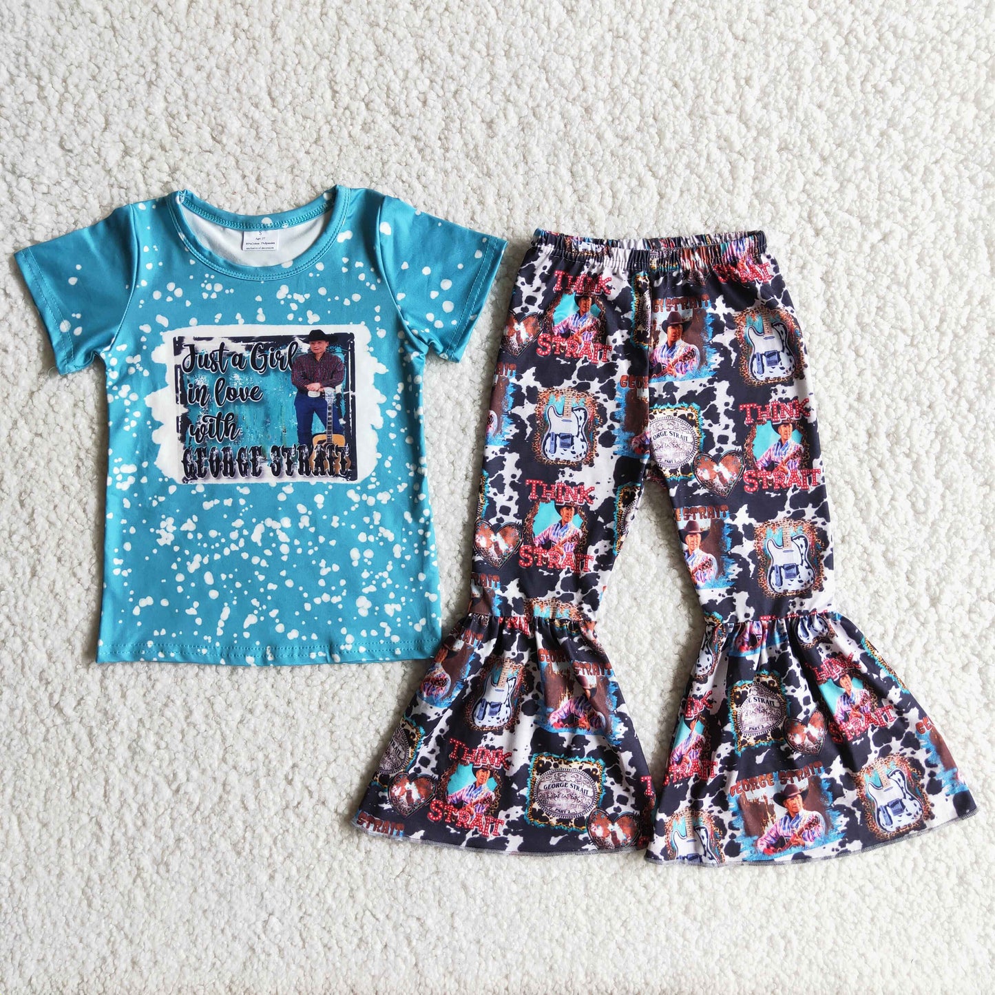 Blue Singer bell bottom pants sets