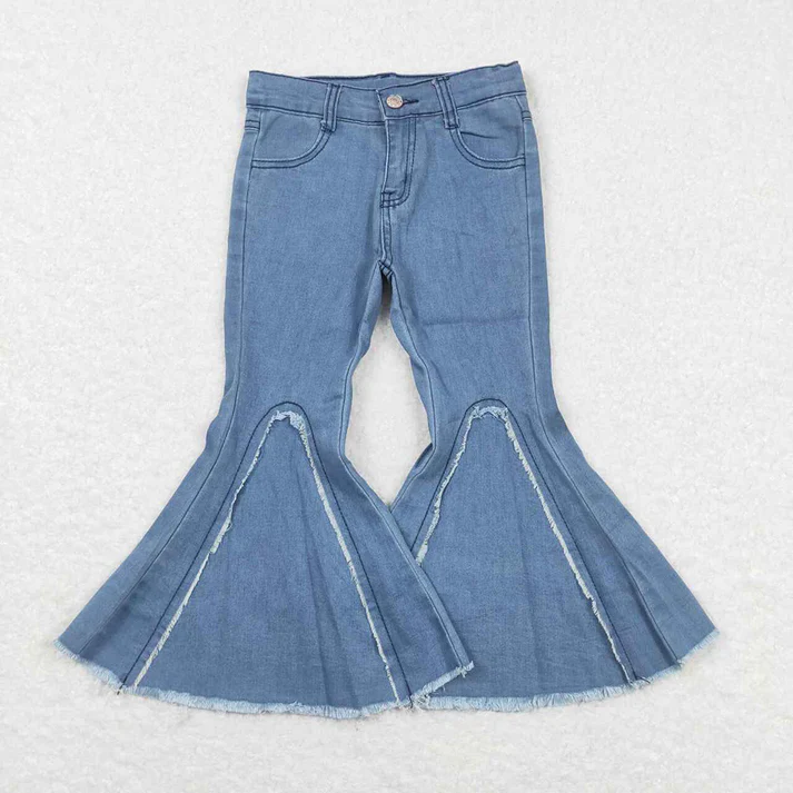 Light Blue Color bell bottom denim pants Jeans