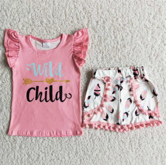 Wild Child Summer Shorts Set