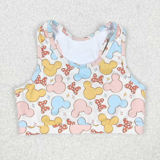 Baby Girls Cartoon Mouse Crop Tank Top