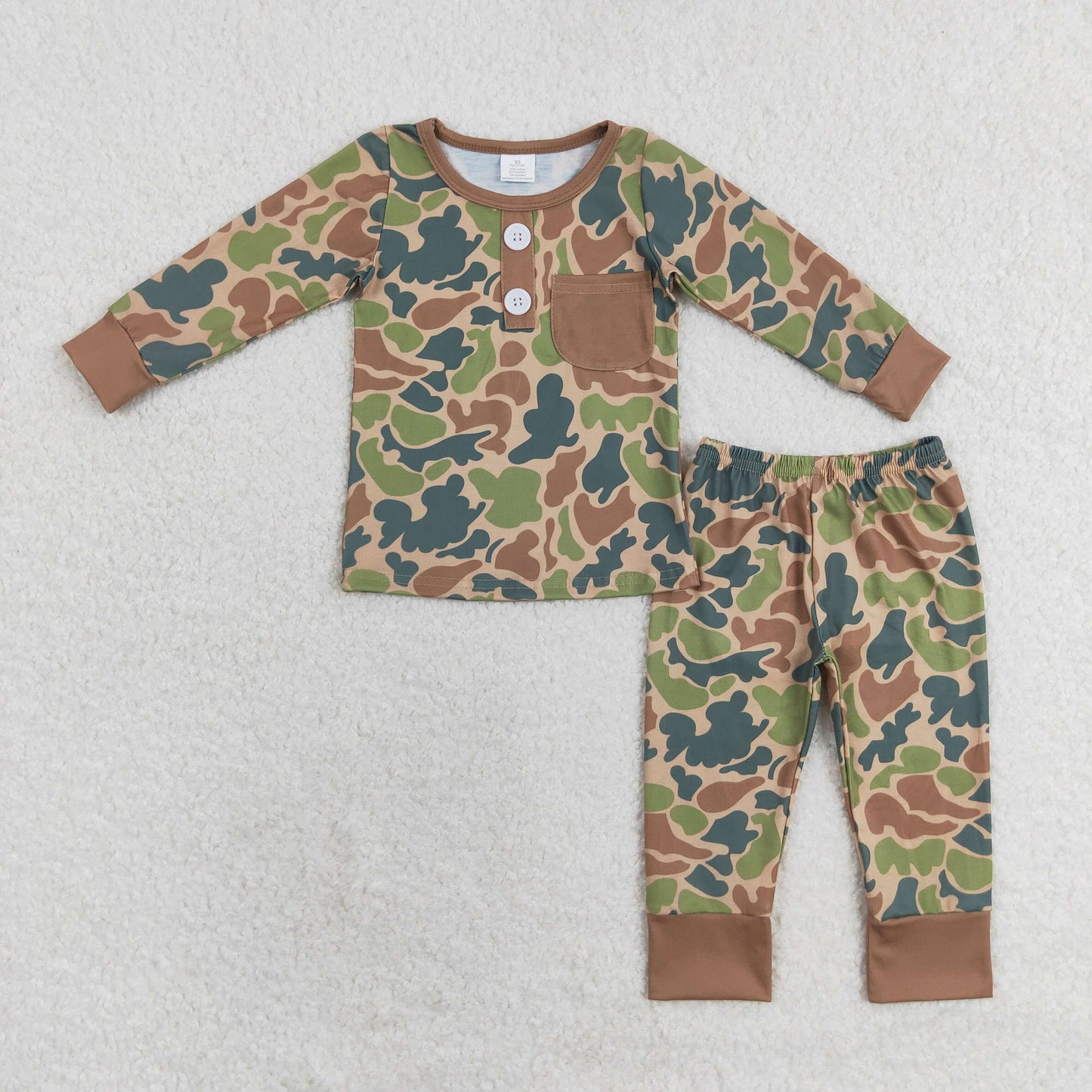 Baby Boys Camo Long Sleeve Pajama Set