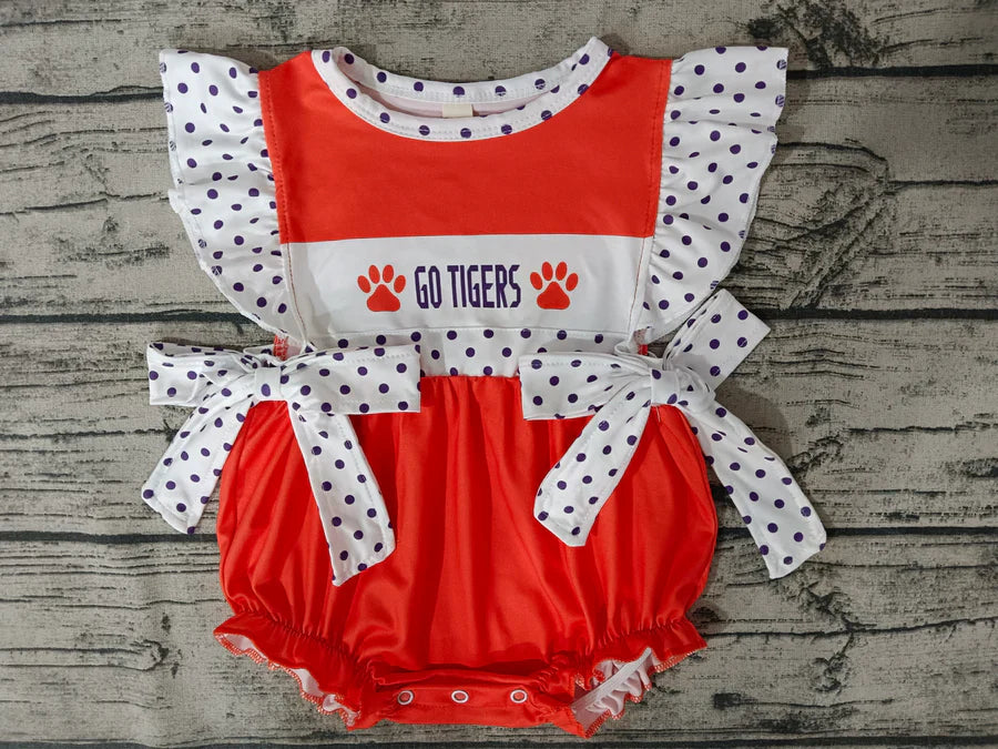 Go Tigers Summer Girls Romper 3 MOQ