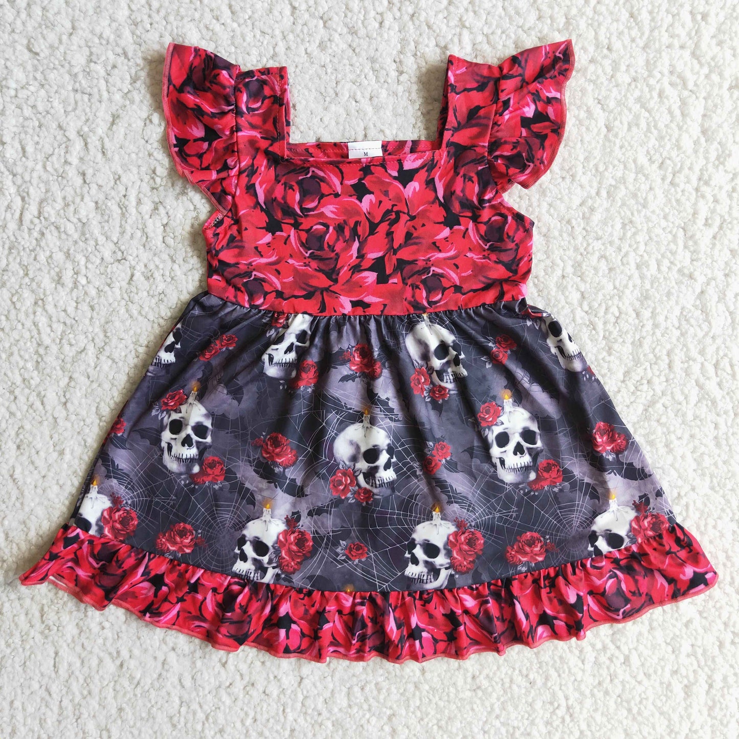 E1-13 Kids GIrls Halloween Flowers Dress ON sale
