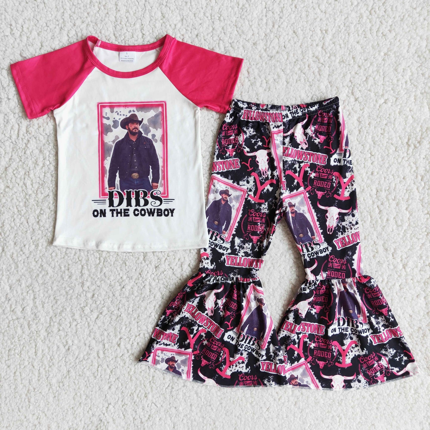 Toddler Girls Singer Bell Bottom Pants Set On Sale