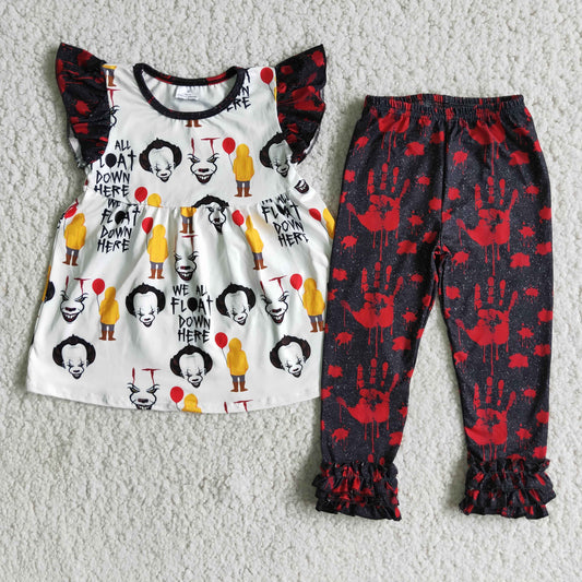 E4-14 Baby Girls Halloween Icing Pants Outfit