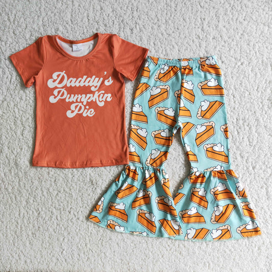 Daddy's Pumpkin Pie Bell Bottom Pants Outfit