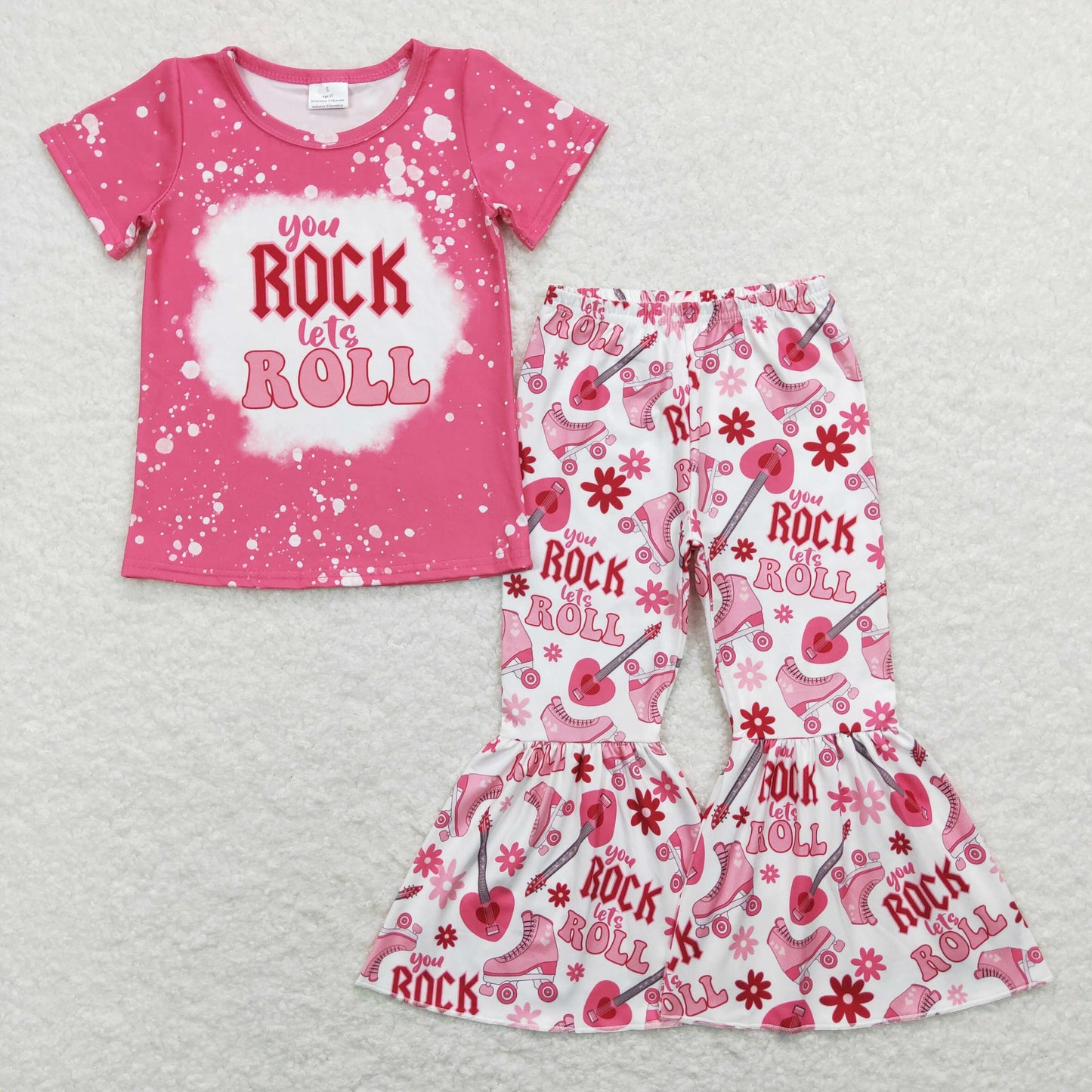 You Rock Lets Roll Bell Bottom Pants Set