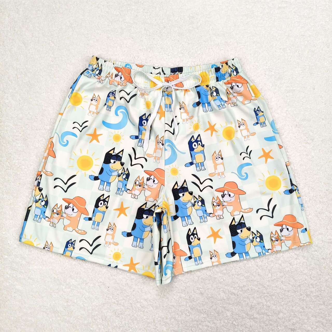 S0360 Adult Men Cartoon Dog Swimming Trunks