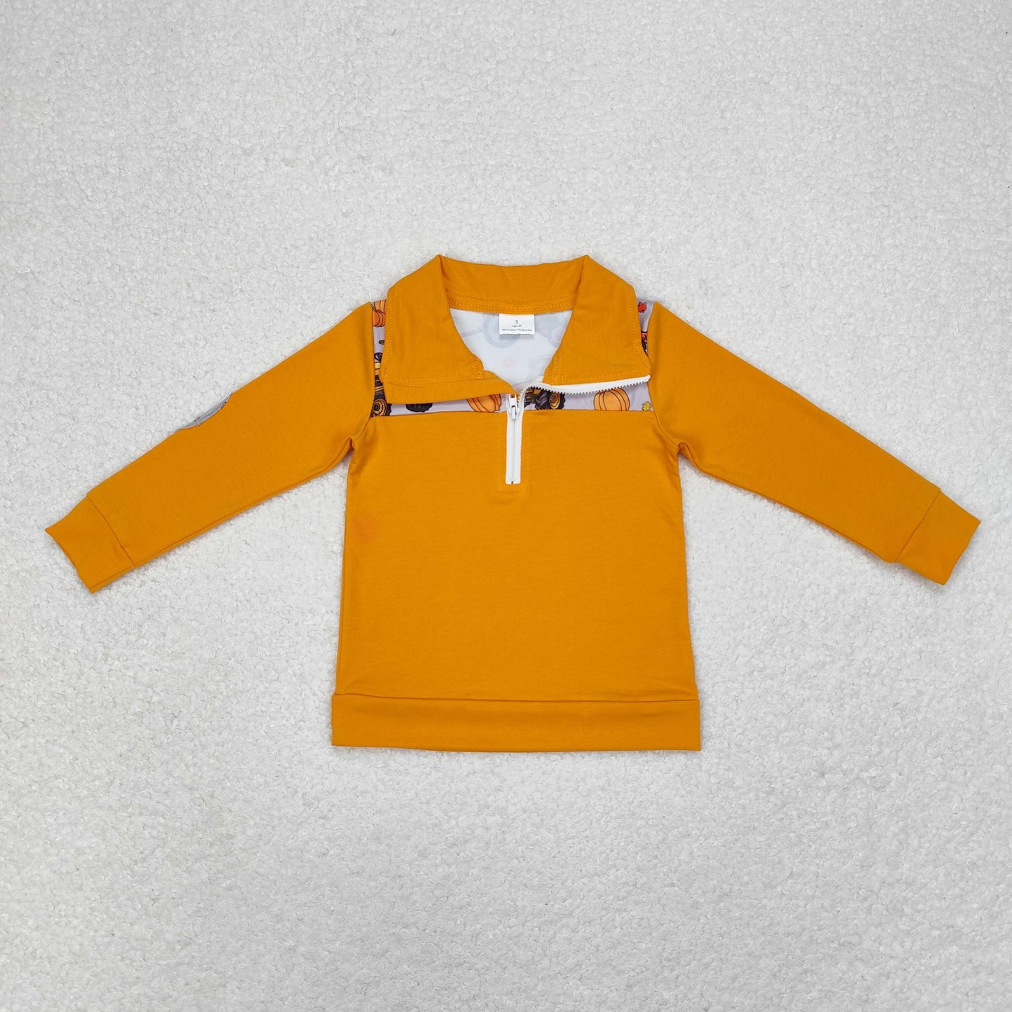 Baby Boys Long Sleeve Pumpkin Truck Pullover Top