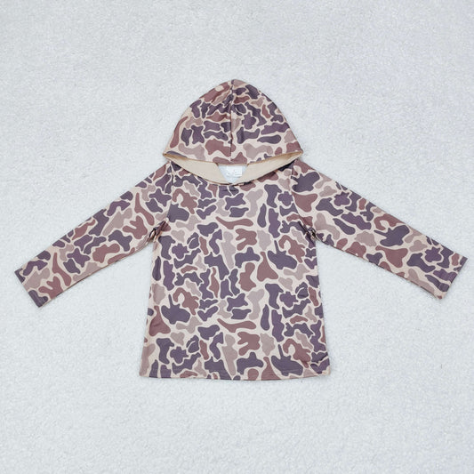 Baby  Boys  Camo Long Sleeve Hoodie Top