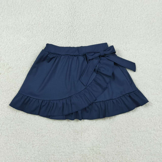 GLK0217 Baby Girls navy Active Skirt  With Ruffle