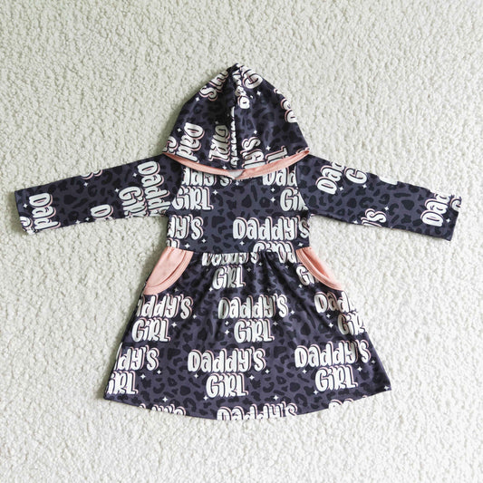 GLD0002 Daddy's Girl Long Sleeve Hoodie Dress $5.5