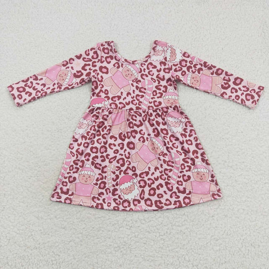 Pink Leopard Gingersna Baby Girls Christmas Dress