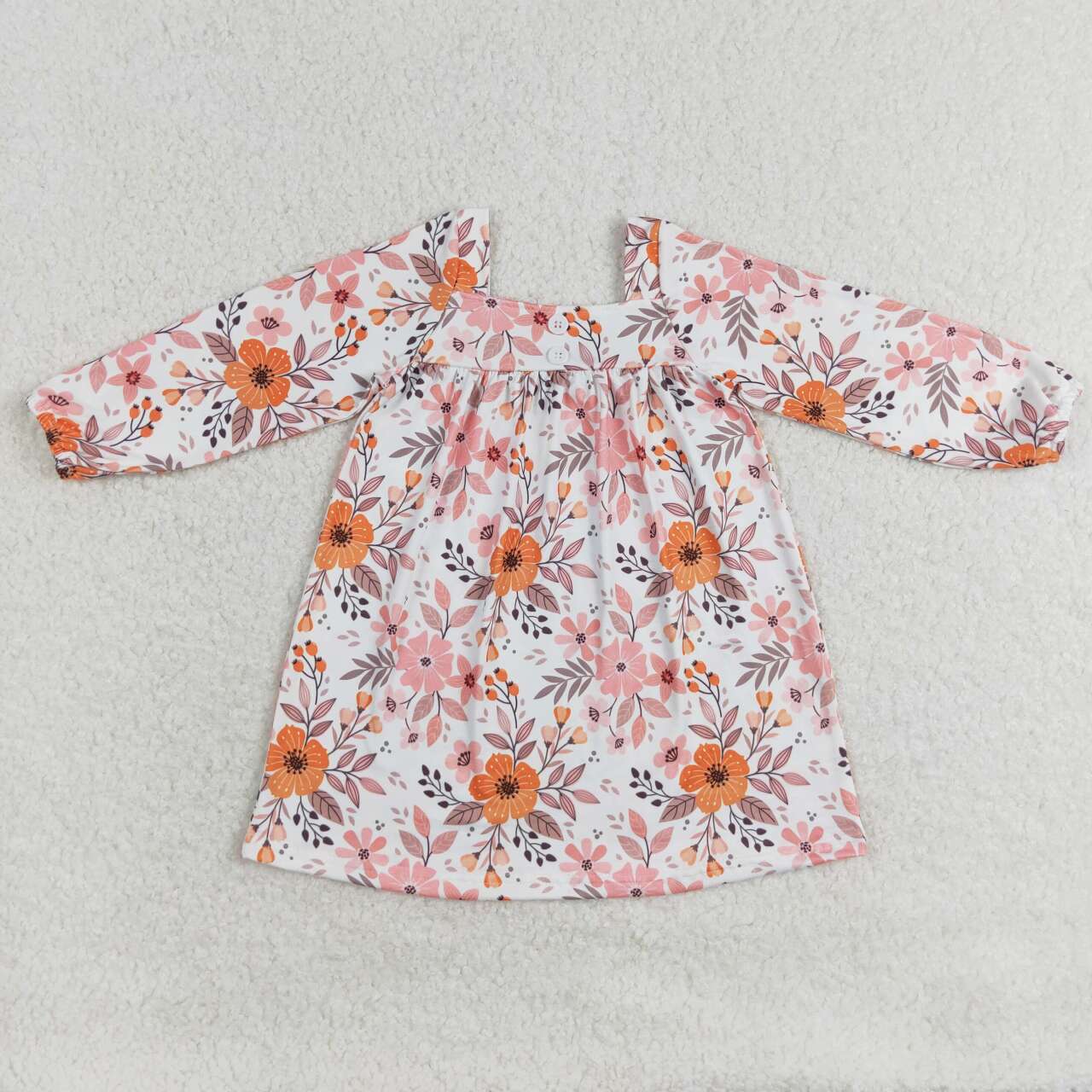 Sibling Baby Girls Floral Long Sleeve Dress