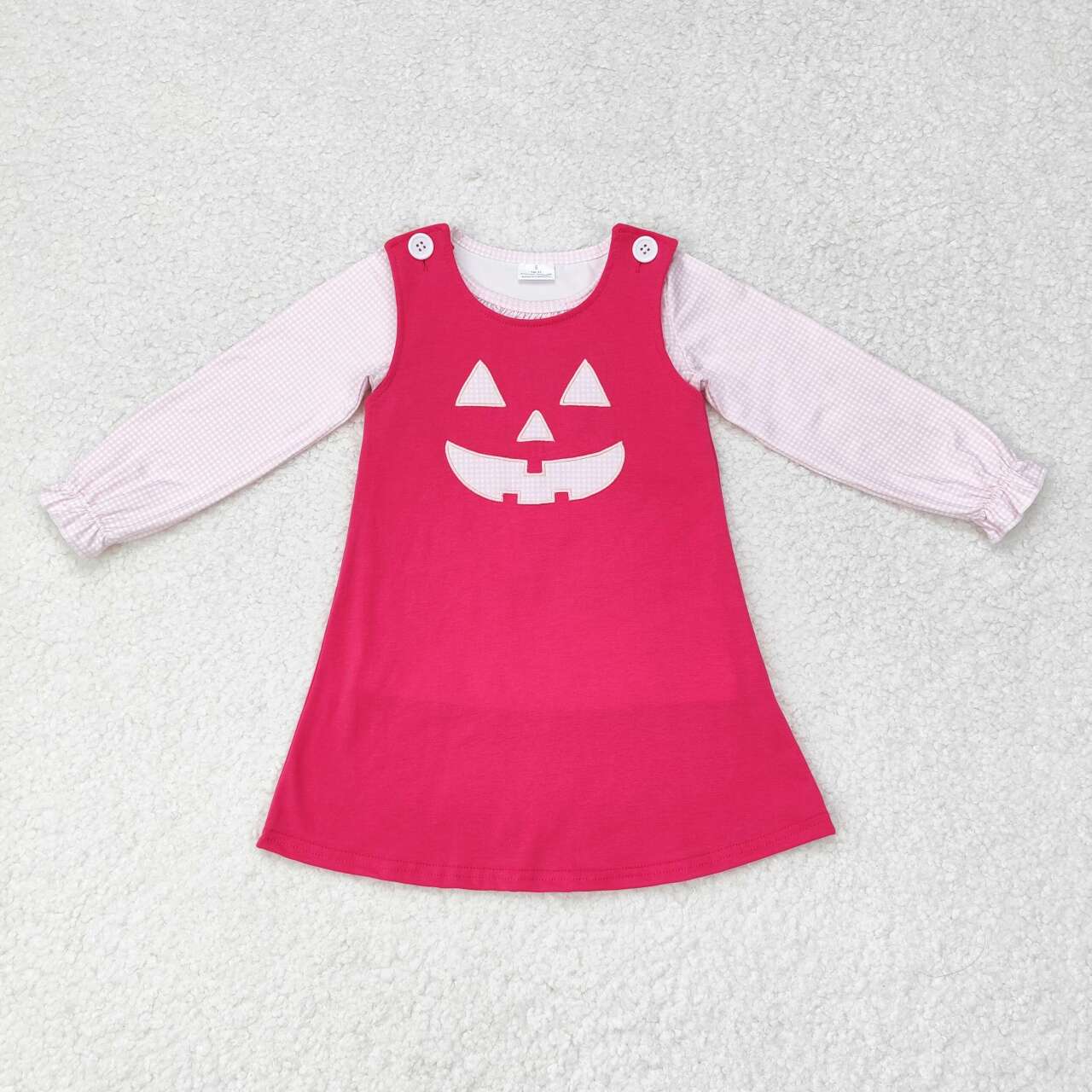 Baby Girls Pink Top and Halloween Pumpkin Dress Set