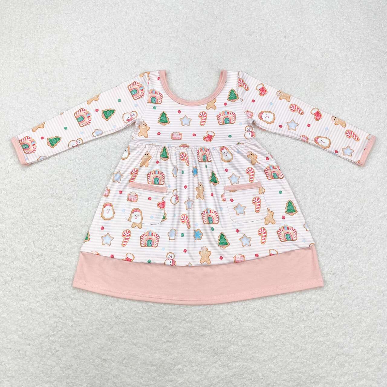 Baby Girls Christmas Perty Cake Long Sleeve Dress