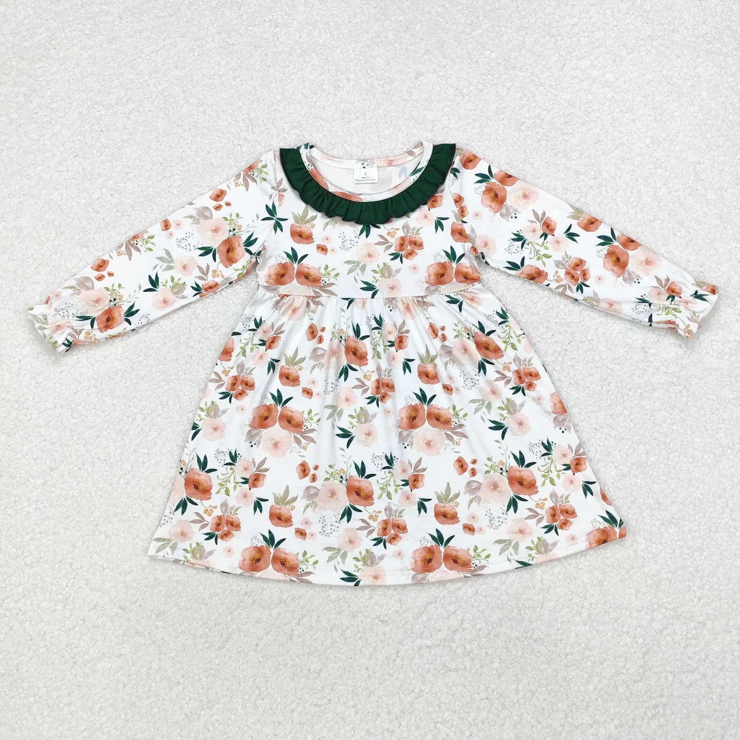 Sibling Baby Girls Floral Long Sleeve Dress