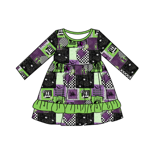 GLD0702 Baby Girls hallowe clown Long Sleeve Dress Pre-order