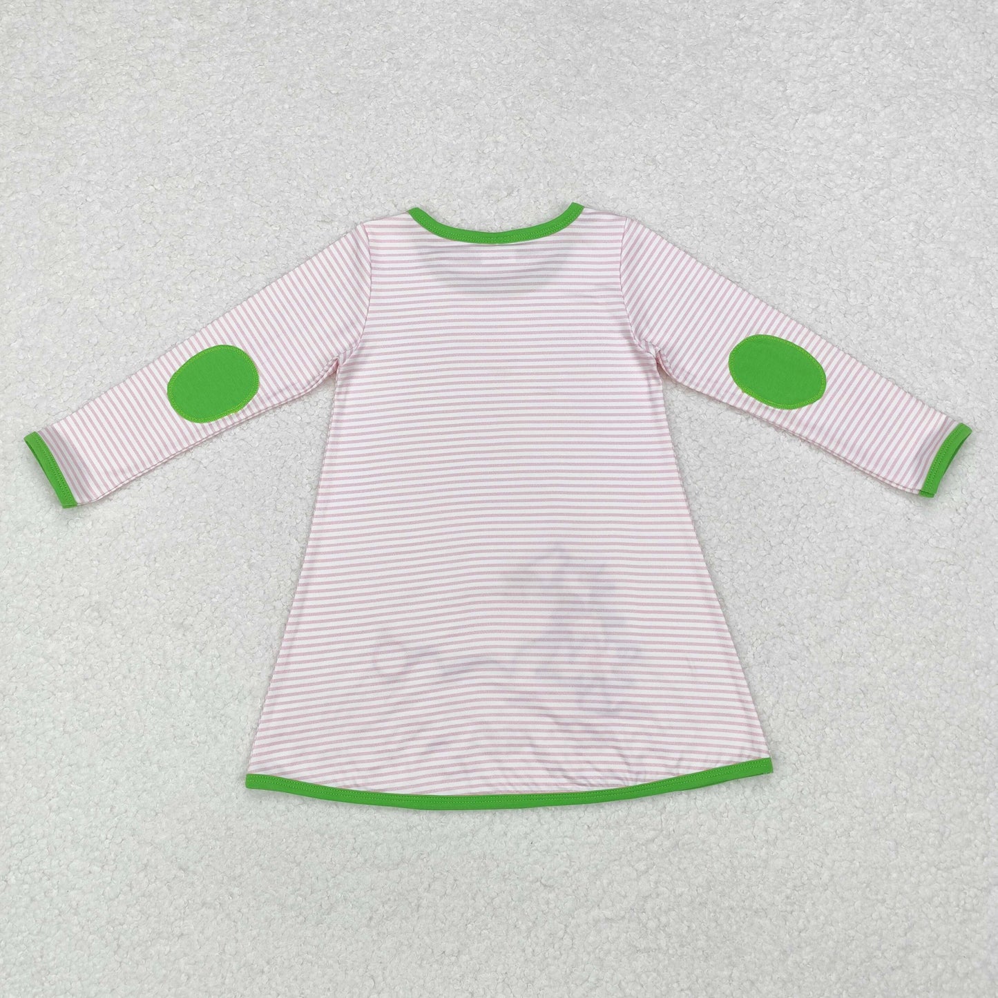 Baby Sibling Christmas Tree Pink Striped Girls Dress and Boys Top