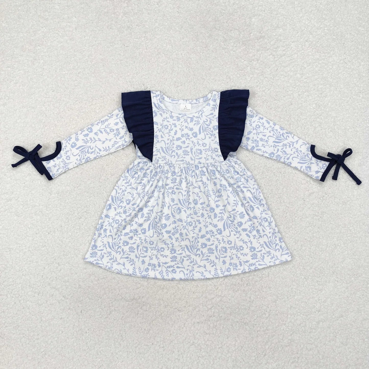 Sibling Baby Girls Floral Long Sleeve Dress