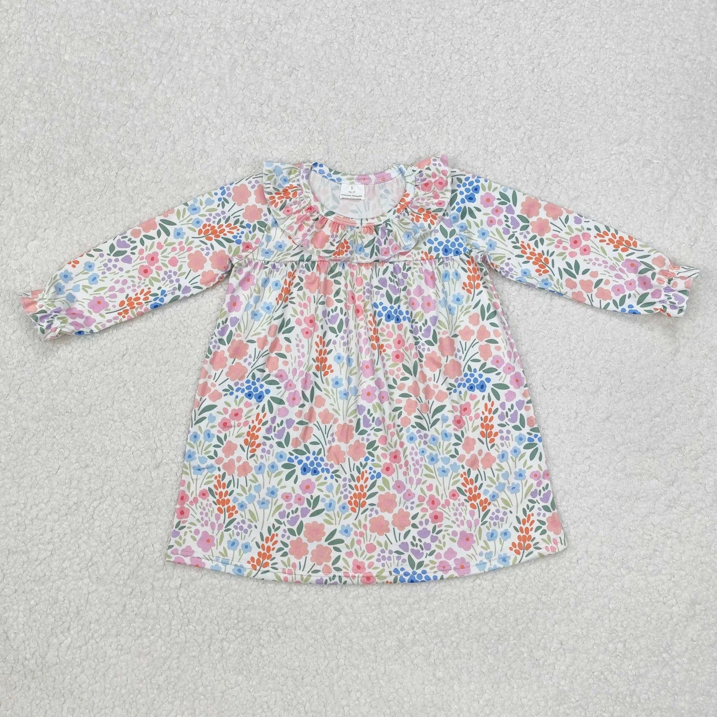 Sibling Baby Girls Floral Long Sleeve Dress