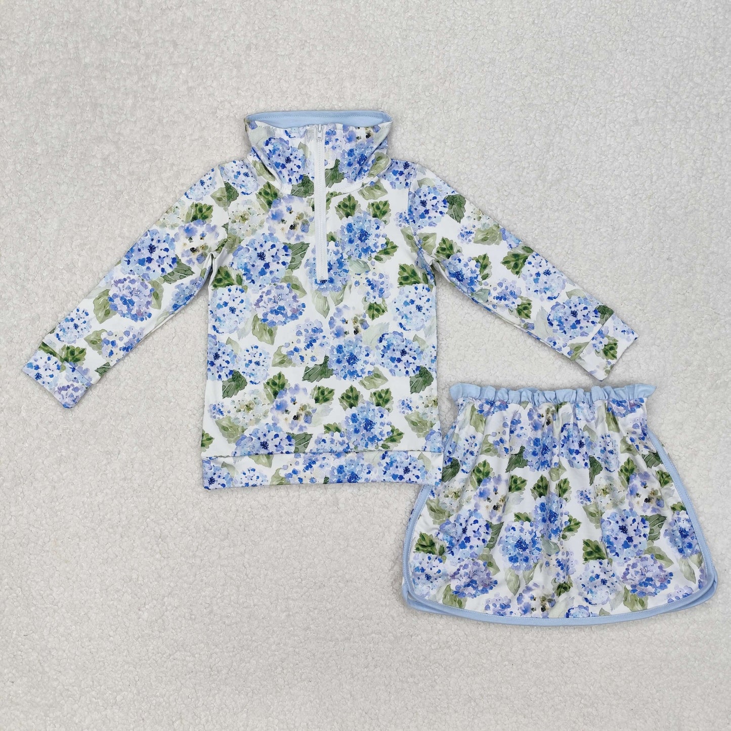 Baby Girls Sibling Floral Pullover Top Skirt Set