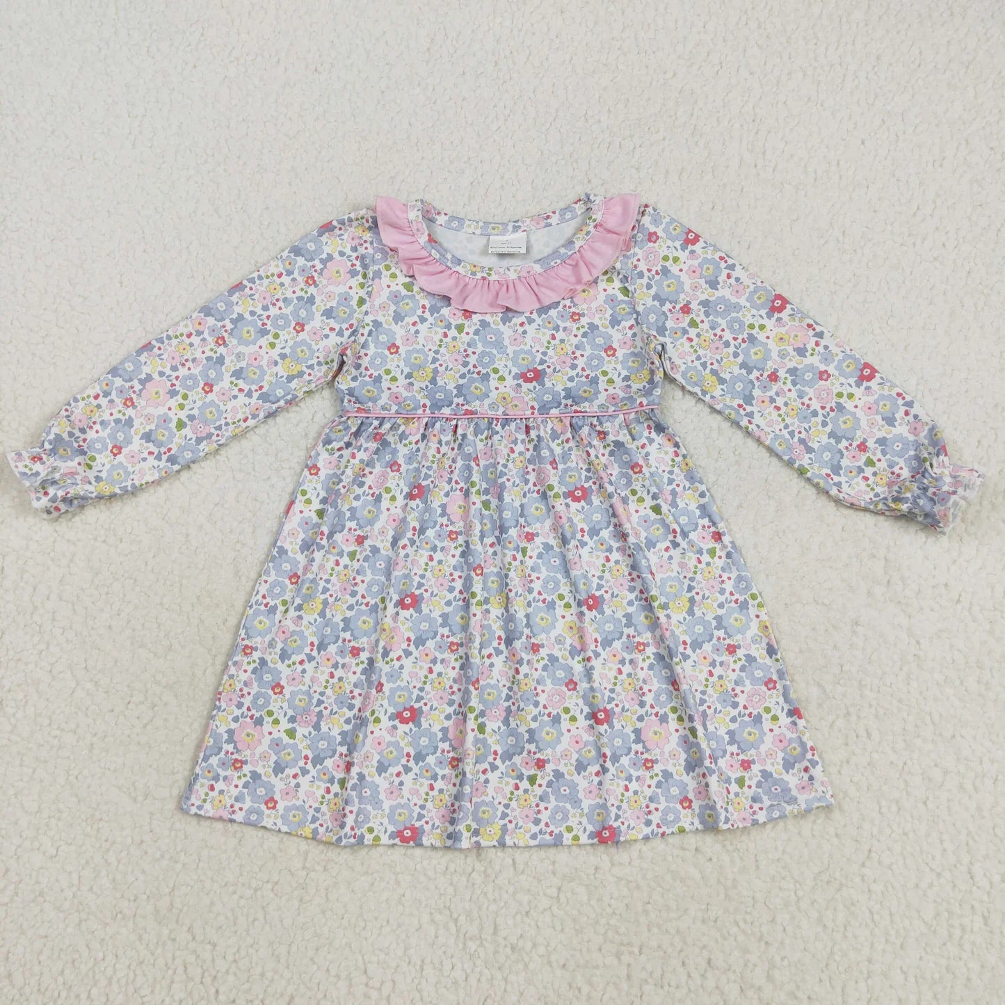 Sibling Baby Girls Floral Long Sleeve Dress