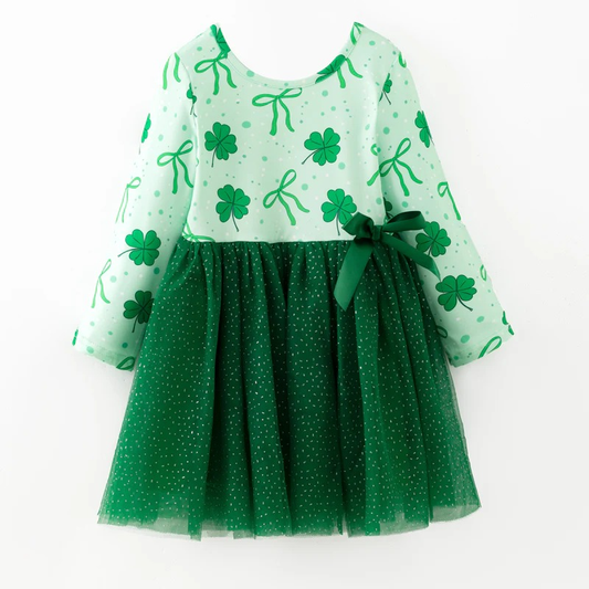 GLD1561 Baby girls Shamrock dress preorder