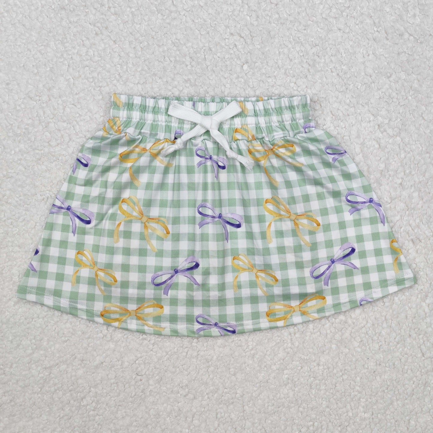 Sibling Baby Girls Boots Pliad Mardi Gras Skirt With Shorts