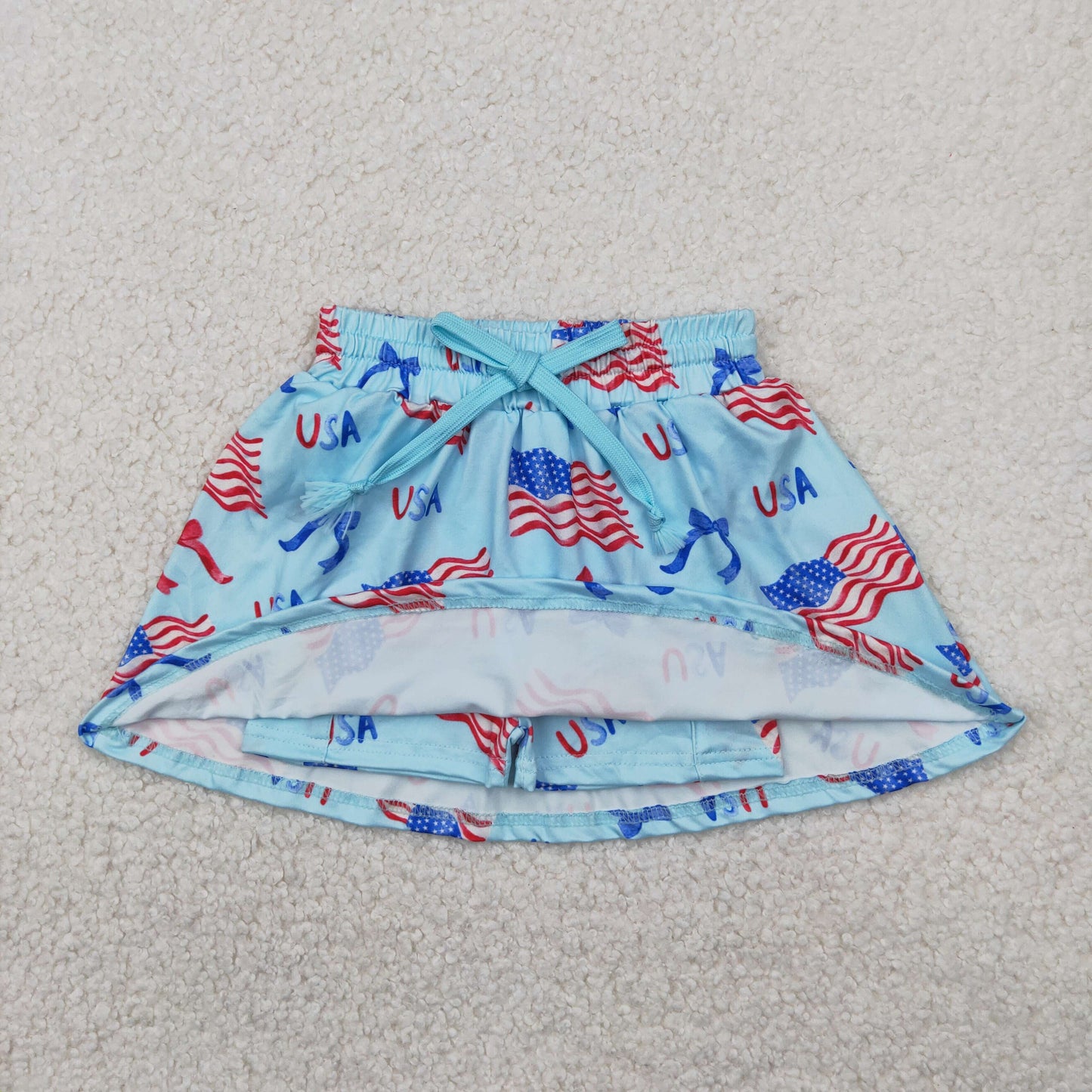 Sibling Baby Girls 4th Of July Summer Skorts Skirts