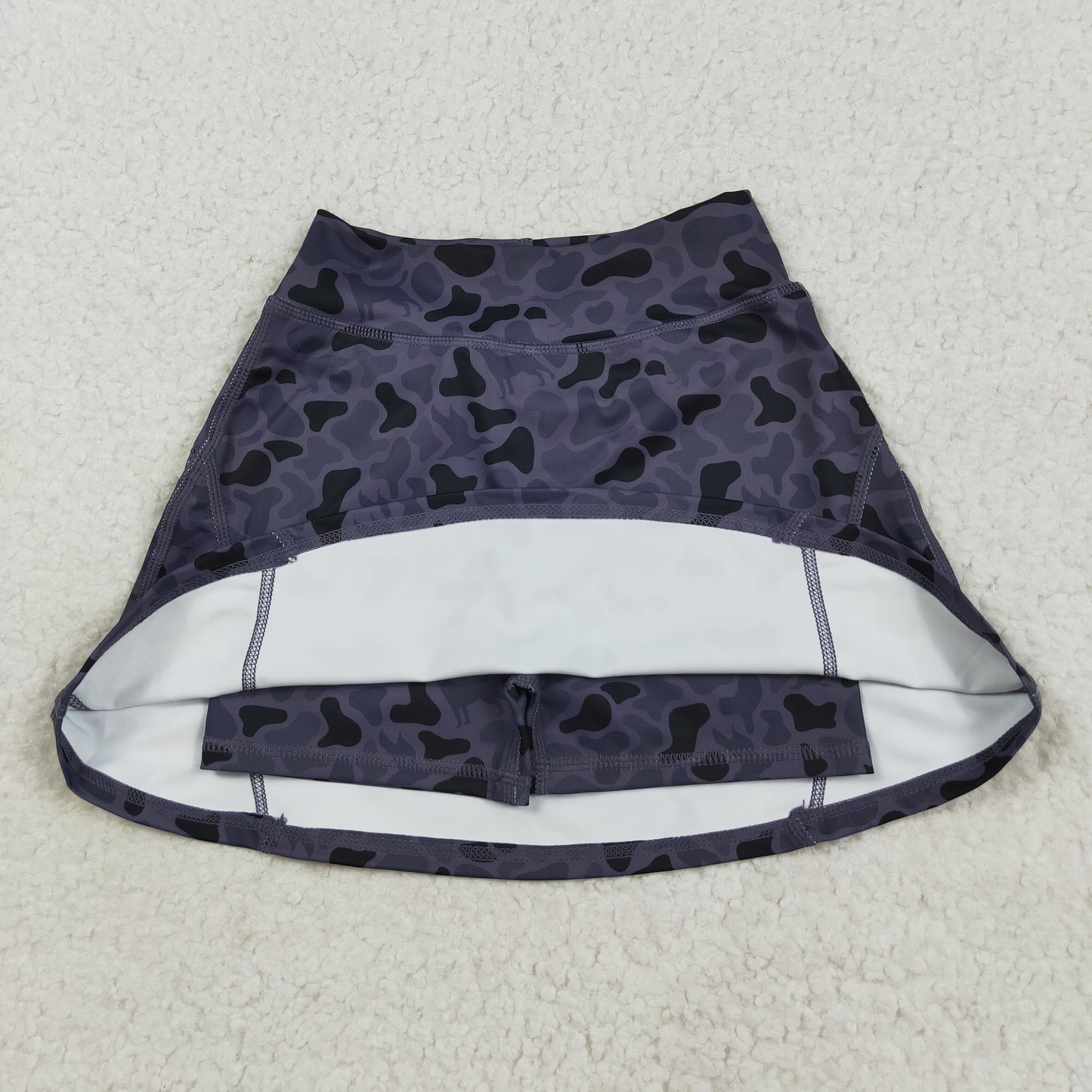 Kids Sibling Girls Grey Hunting Camo Yoga Skort