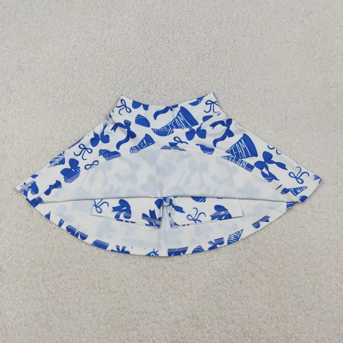 Sibling Baby Girls Blue Bows Football Go  Team Zipper Romper Dress Leggings Pants Skort Bottom