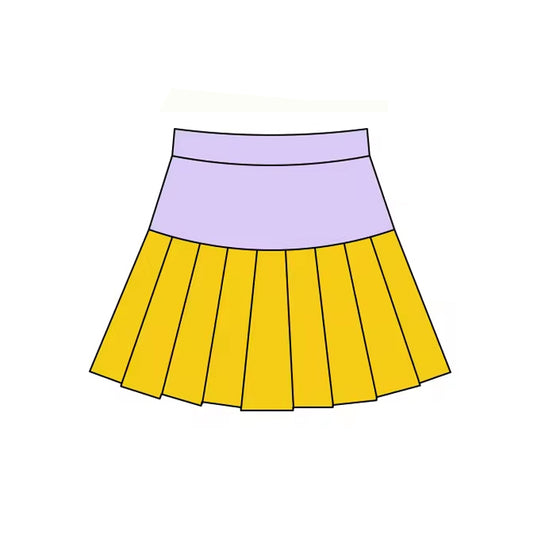 GLK0210  Baby girls Violet+Yellow active skirt preorder