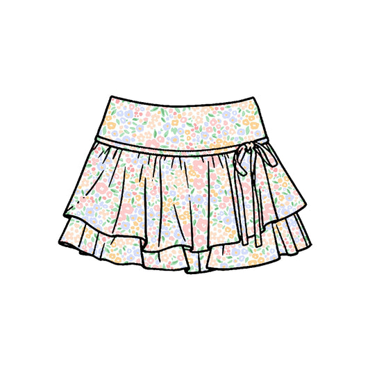 GLK0248 Baby Girls Pink Flowers Active Skort Preorder