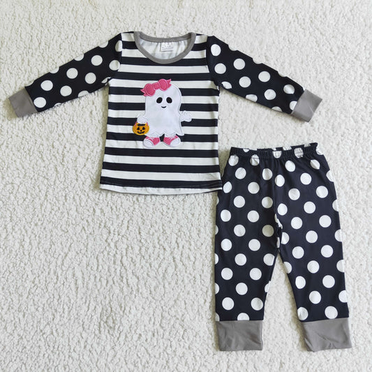 GLP0066  Baby Girls Cute Halloween Ghost Pajamas Set