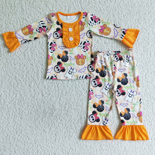 Girls Halloween Halloween Pajamas Set