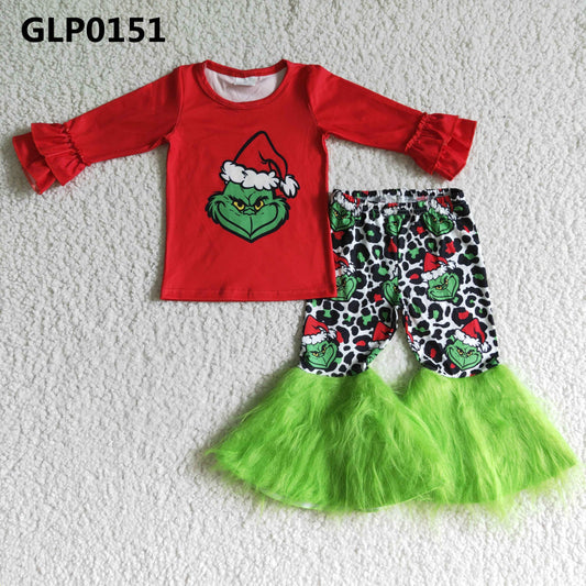 Baby Girls Christmas Character Fur Pants Outfit