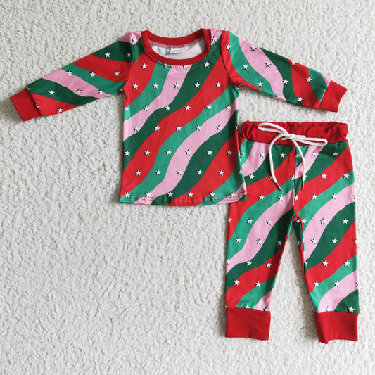 GLP0186 Baby Boys Christmas Long Sleeve Pajama Set On Sale