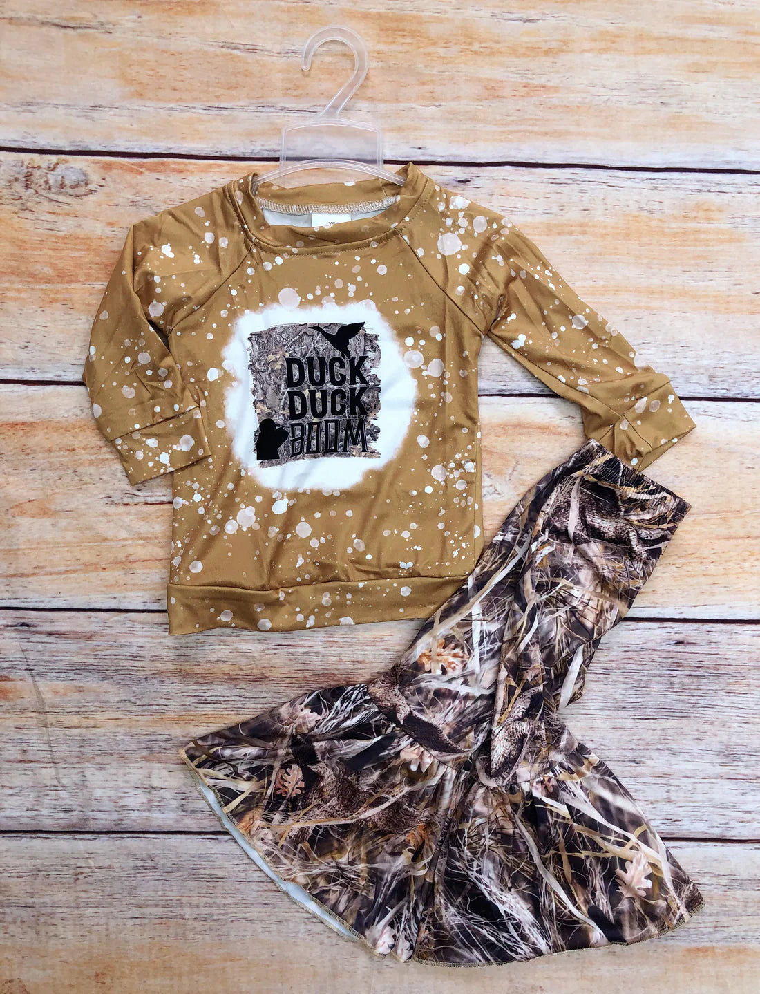 USa Shop Duck Duck Boom Camo Bell Bottom Pants Girls Set