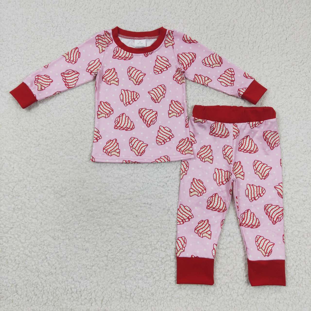 Baby Boys Girls Sibling Christmas Tree Cookie Pajama Set