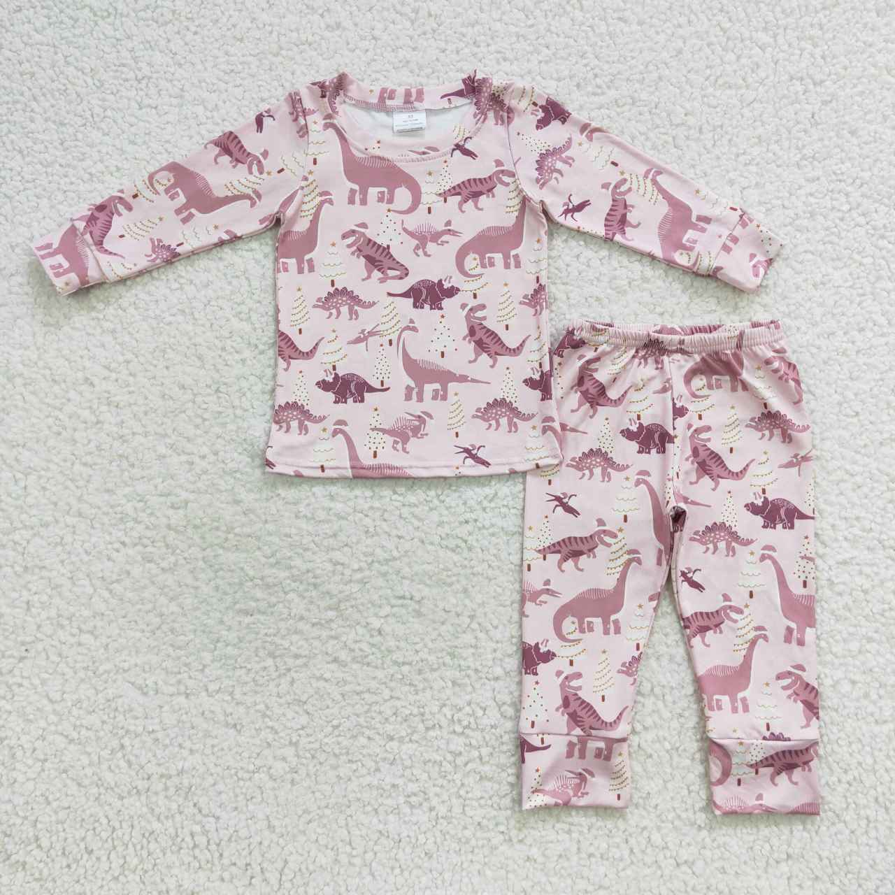 Baby Girls Boys Sibling Dinosaur Long Sleeve Pajama Set