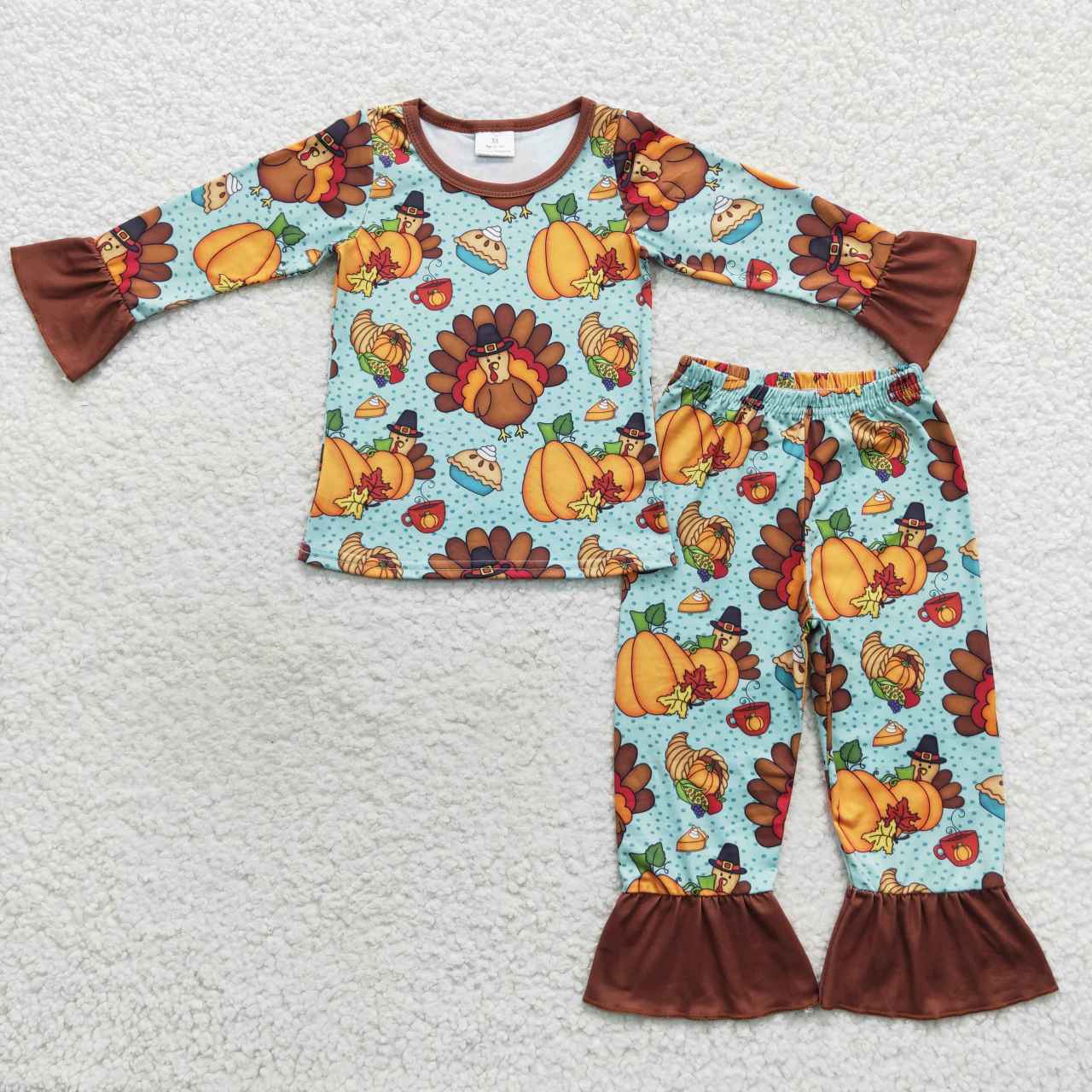 Sibling Baby Thanksgiving Party Turkey Pie Clothing