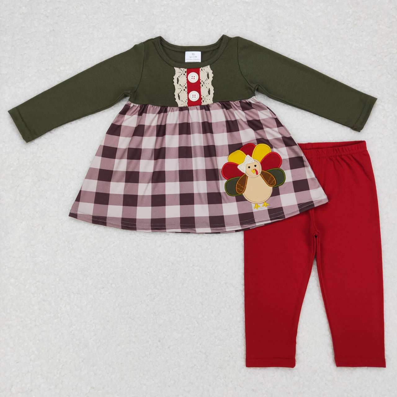 Baby Girls Thanksgiving Turkey Boutique Outfit