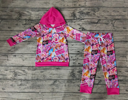 GLP0751 Pink Doll long sleeve Hoodie Top Pants Outfit Preorder