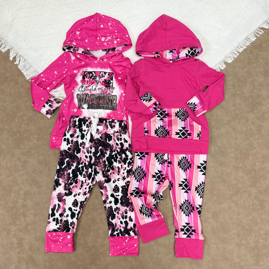 Baby Girls Western Hoodie Top With Pocket Outfit For Western