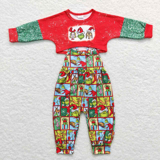 Baby Girls Christmas Character  Jumpsuits 2pcs Clothes Sets