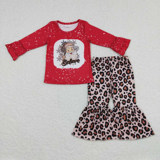 Baby Girls Christmas Believe Leoarpd Pants Set