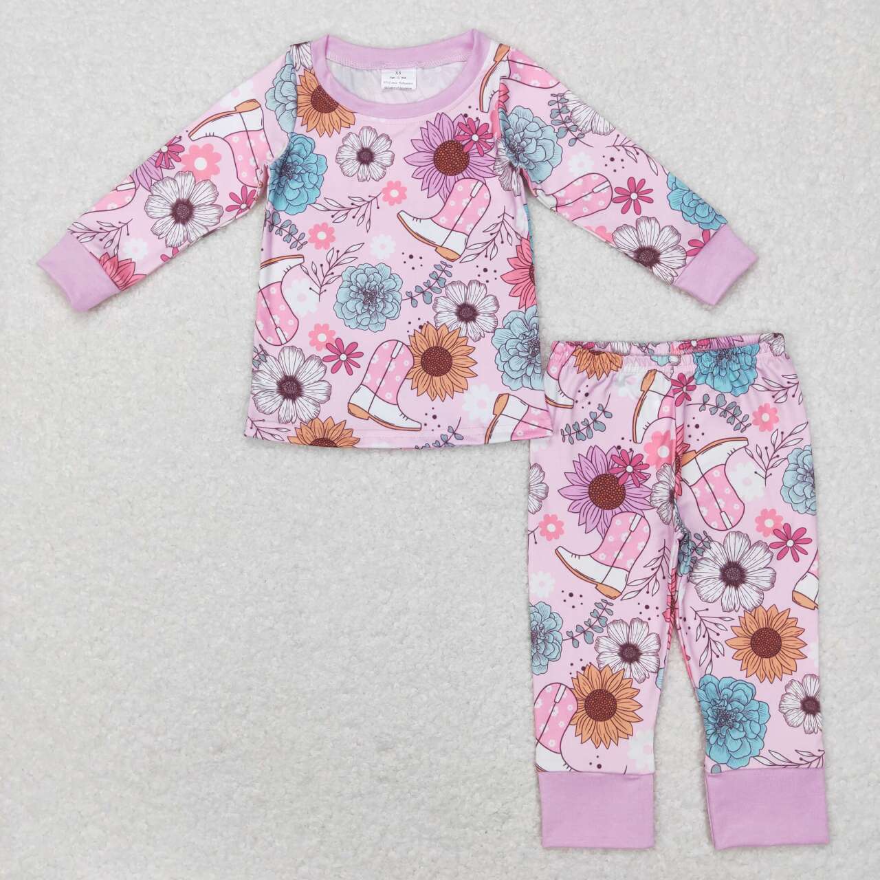 Baby Girls Sister Cowgirl Floral Boots Jumpsuit and Romper