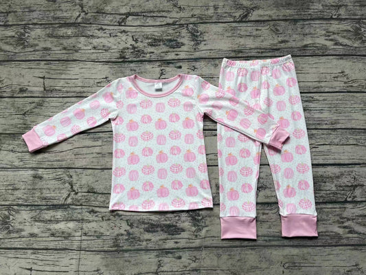 GLP1188 Baby Girls Pink Pumpkin Pajama Set Pre-order