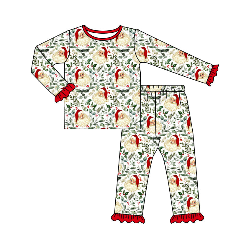 Baby Girls christmas  santa holly pajama Set Pre-order